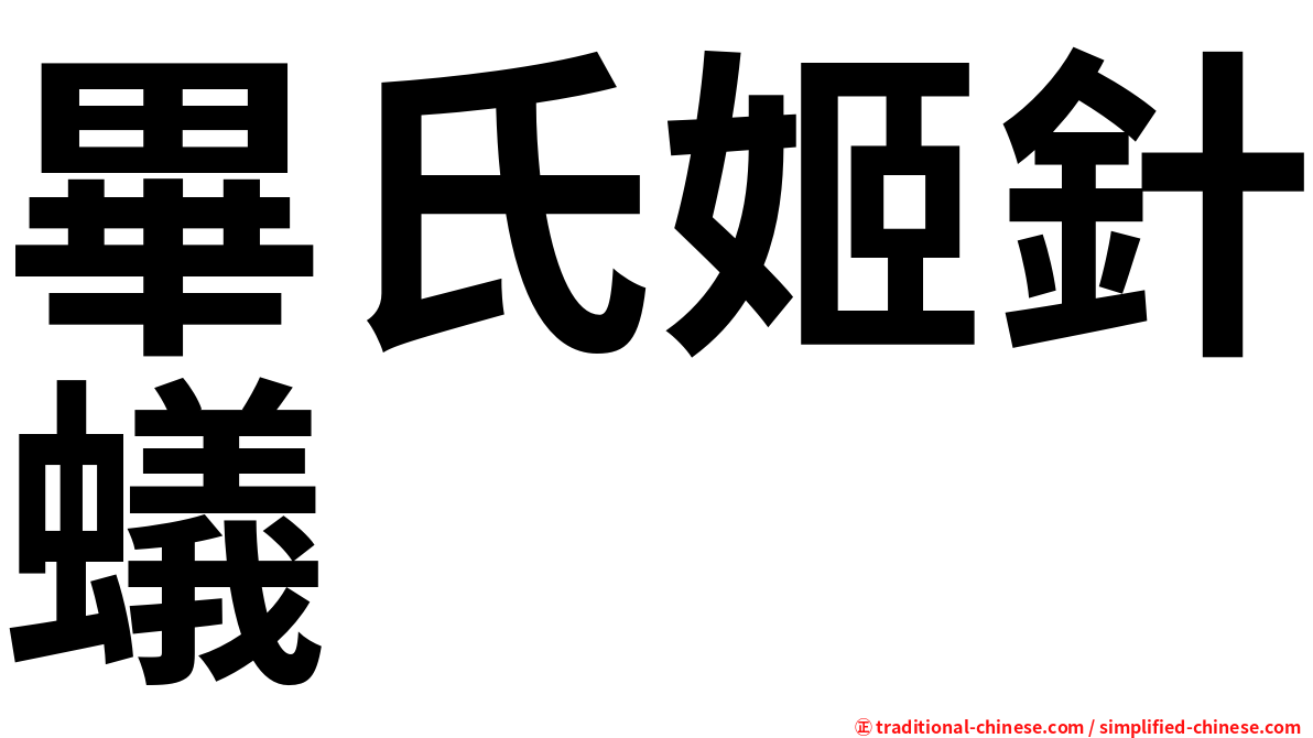 畢氏姬針蟻