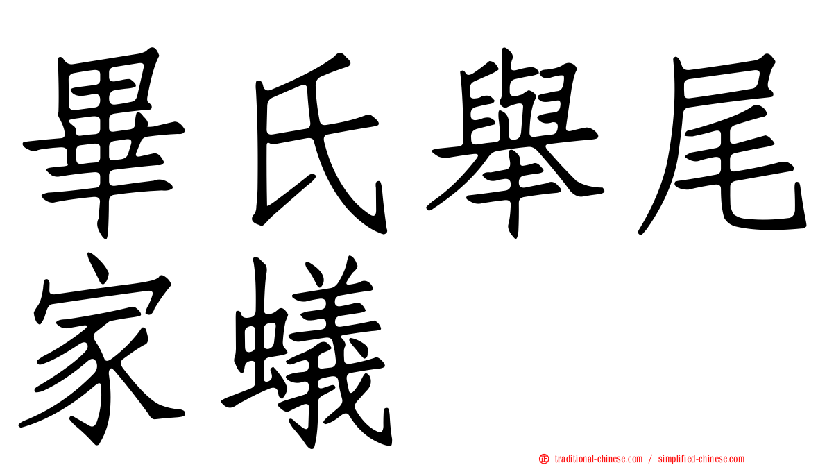 畢氏舉尾家蟻