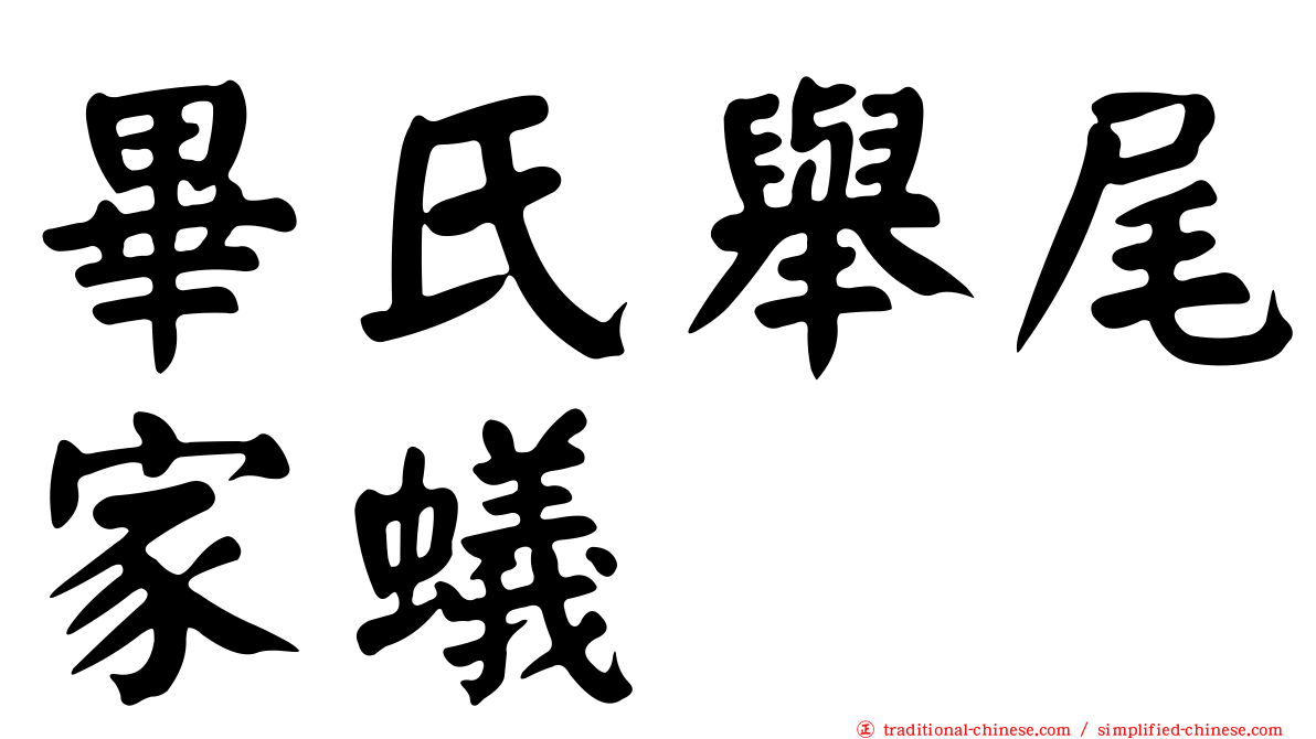 畢氏舉尾家蟻