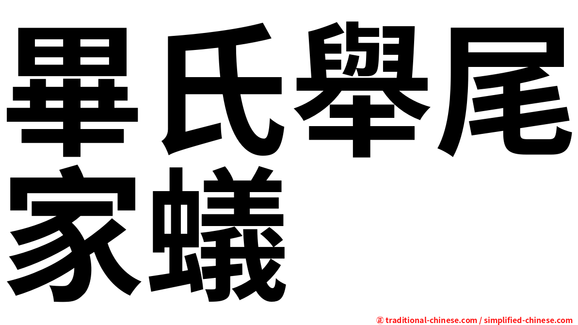 畢氏舉尾家蟻