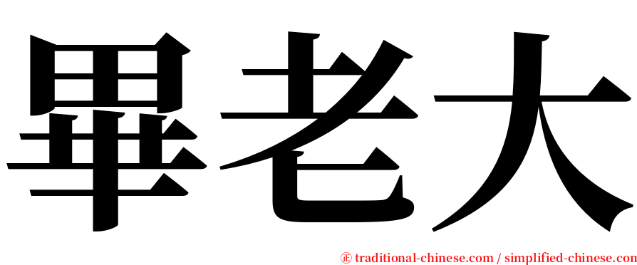 畢老大 serif font