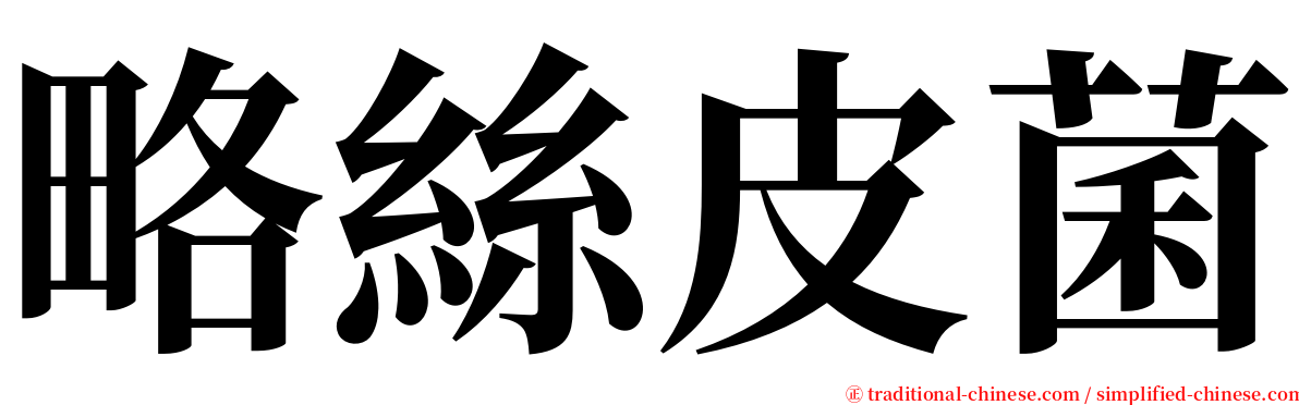 略絲皮菌 serif font