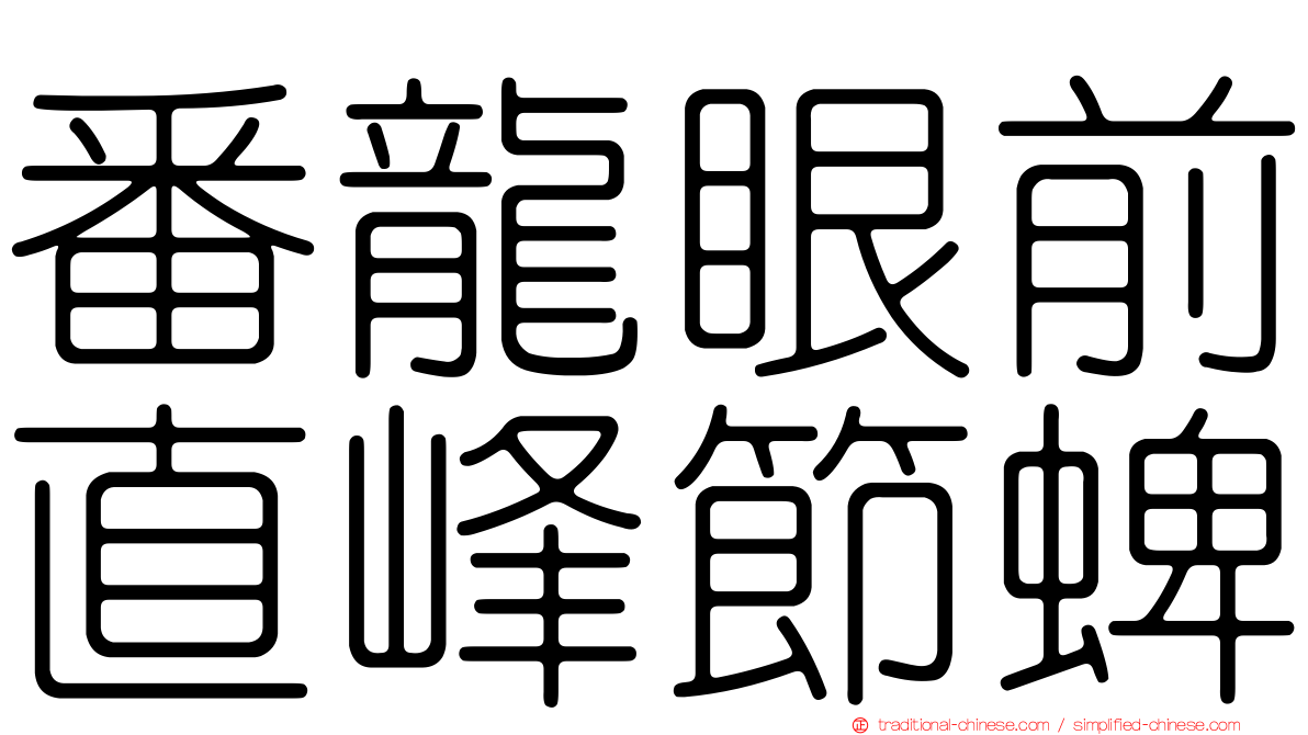 番龍眼前直峰節蜱