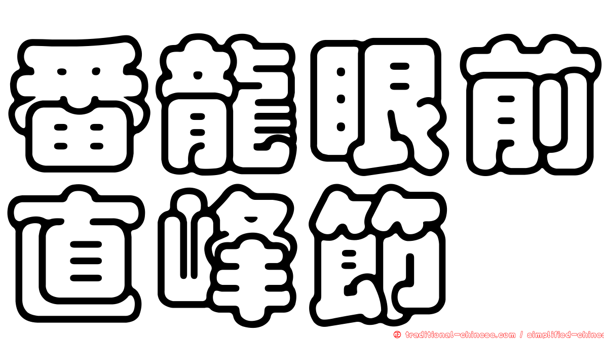 番龍眼前直峰節蜱