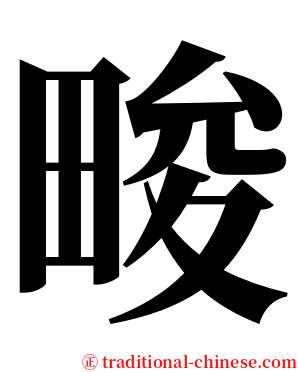 畯 serif font