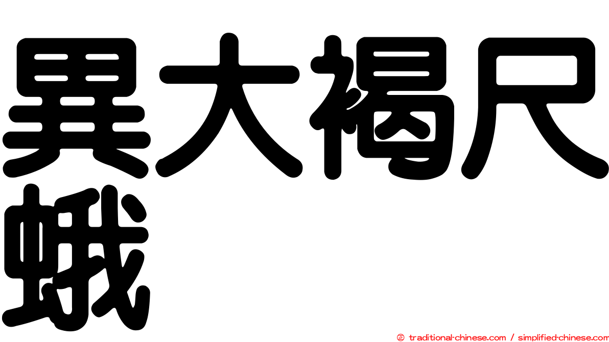 異大褐尺蛾