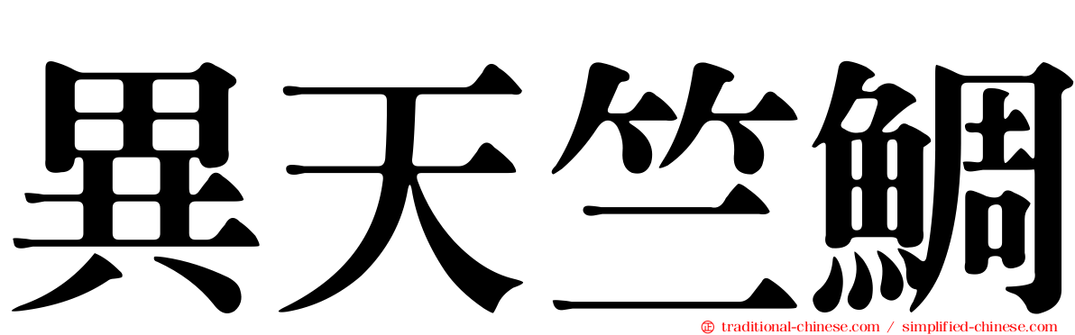 異天竺鯛