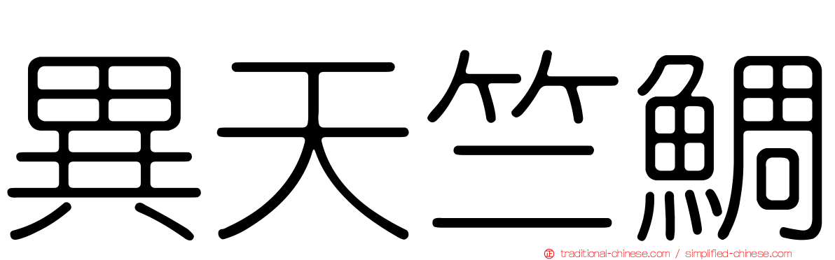 異天竺鯛