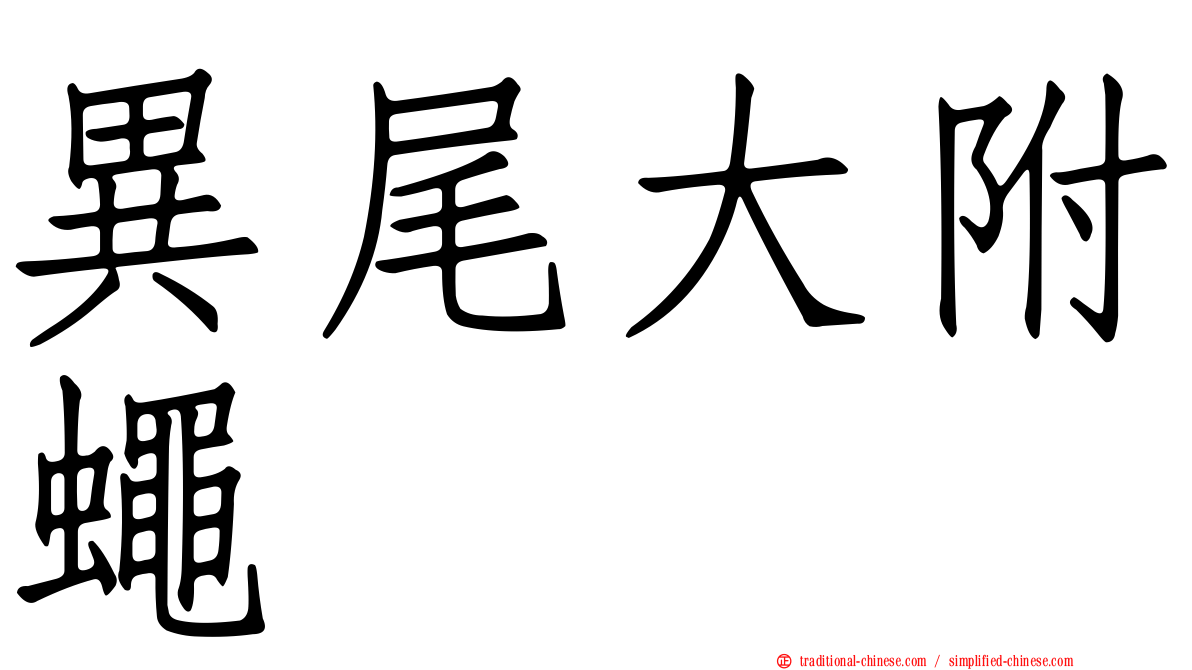 異尾大附蠅