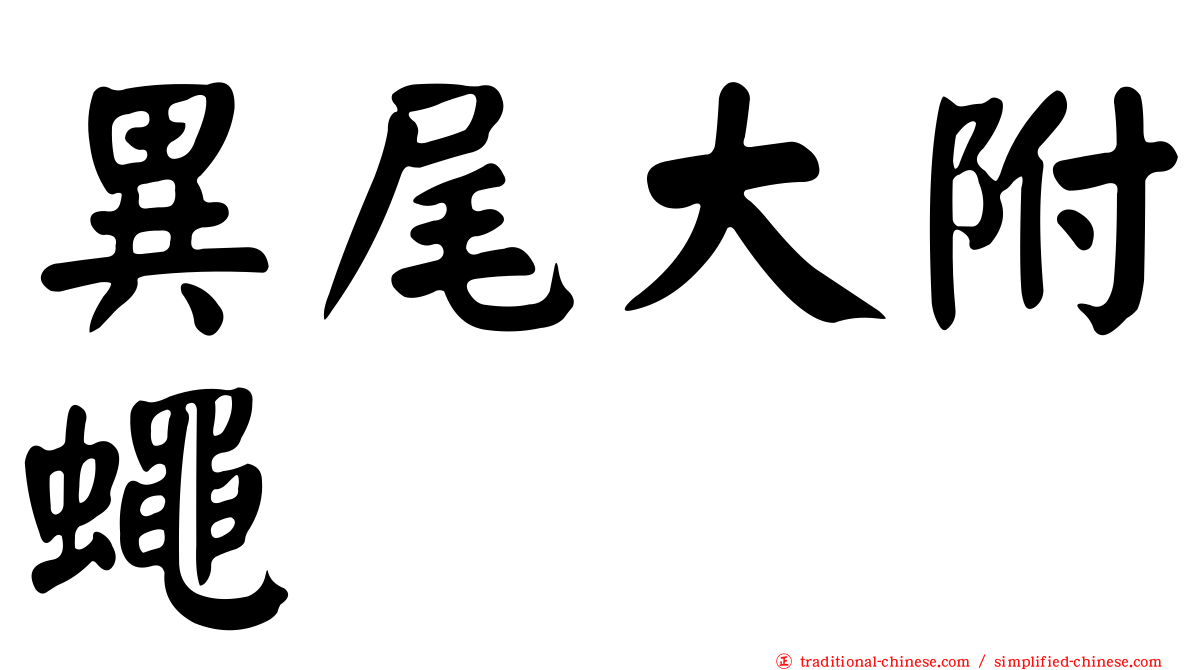 異尾大附蠅