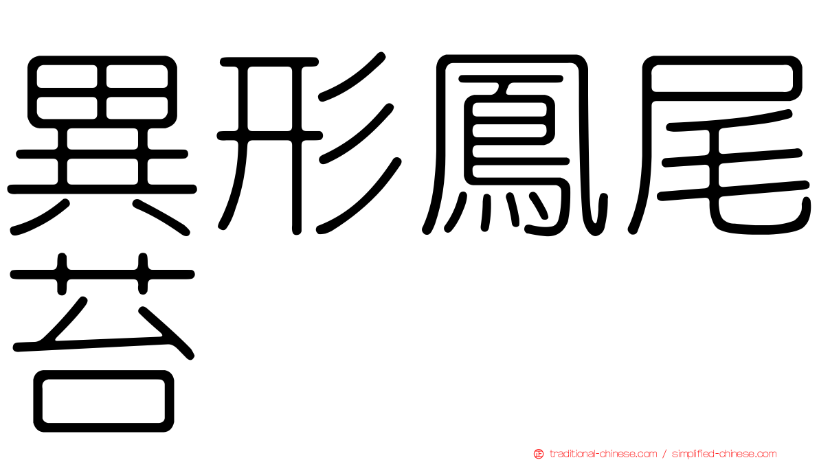 異形鳳尾苔