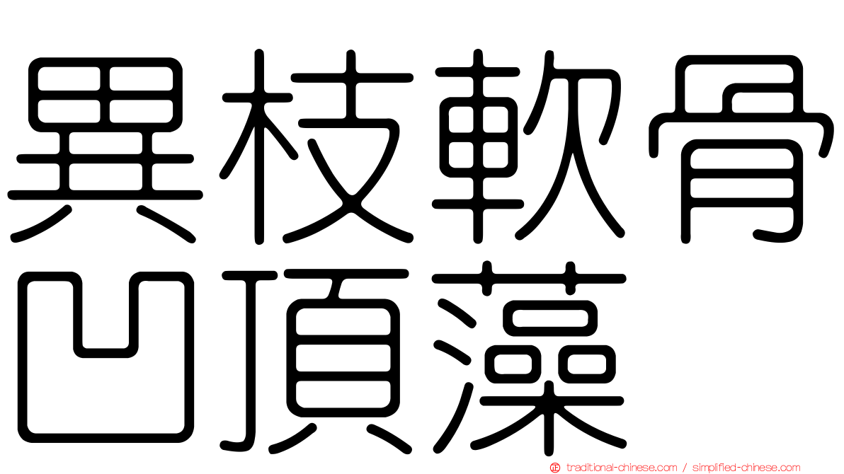 異枝軟骨凹頂藻