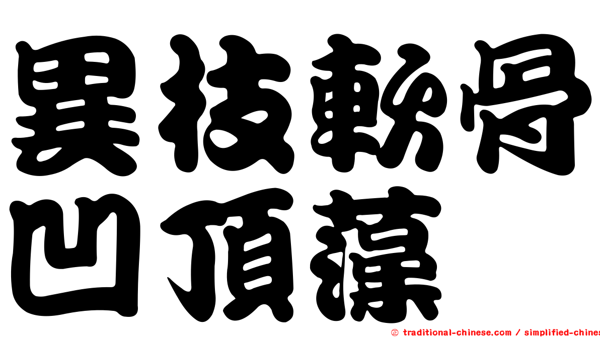 異枝軟骨凹頂藻
