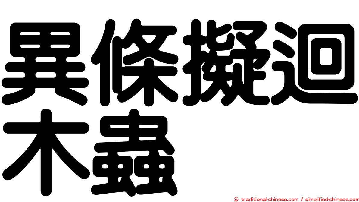 異條擬迴木蟲