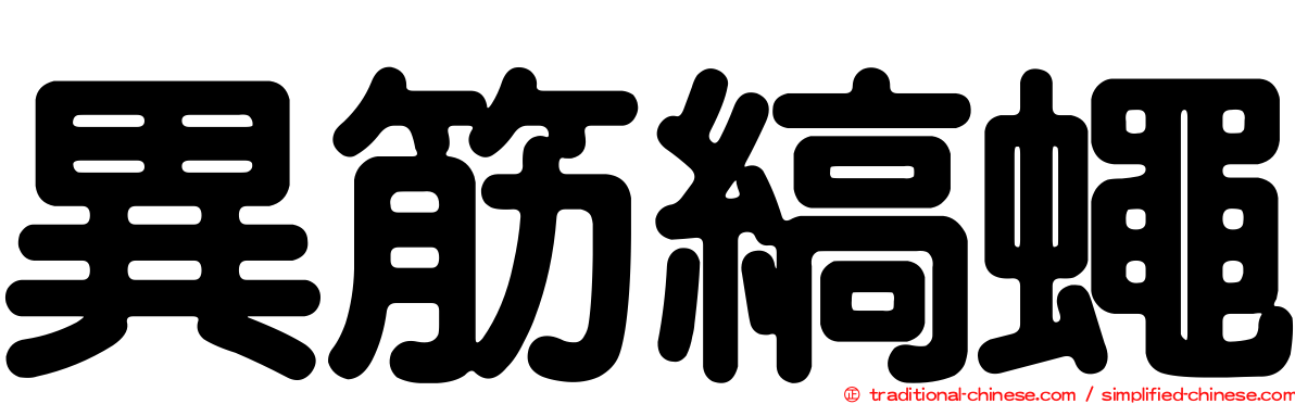 異筋縞蠅