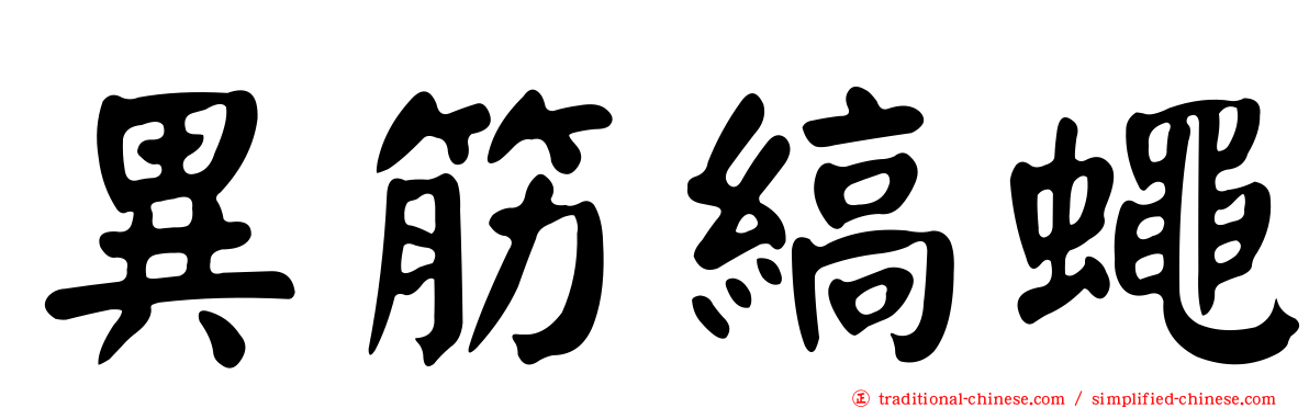 異筋縞蠅