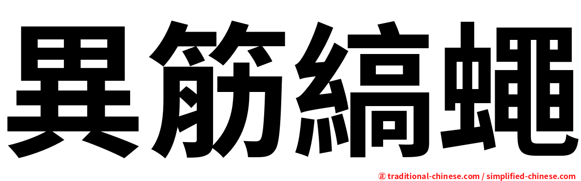 異筋縞蠅