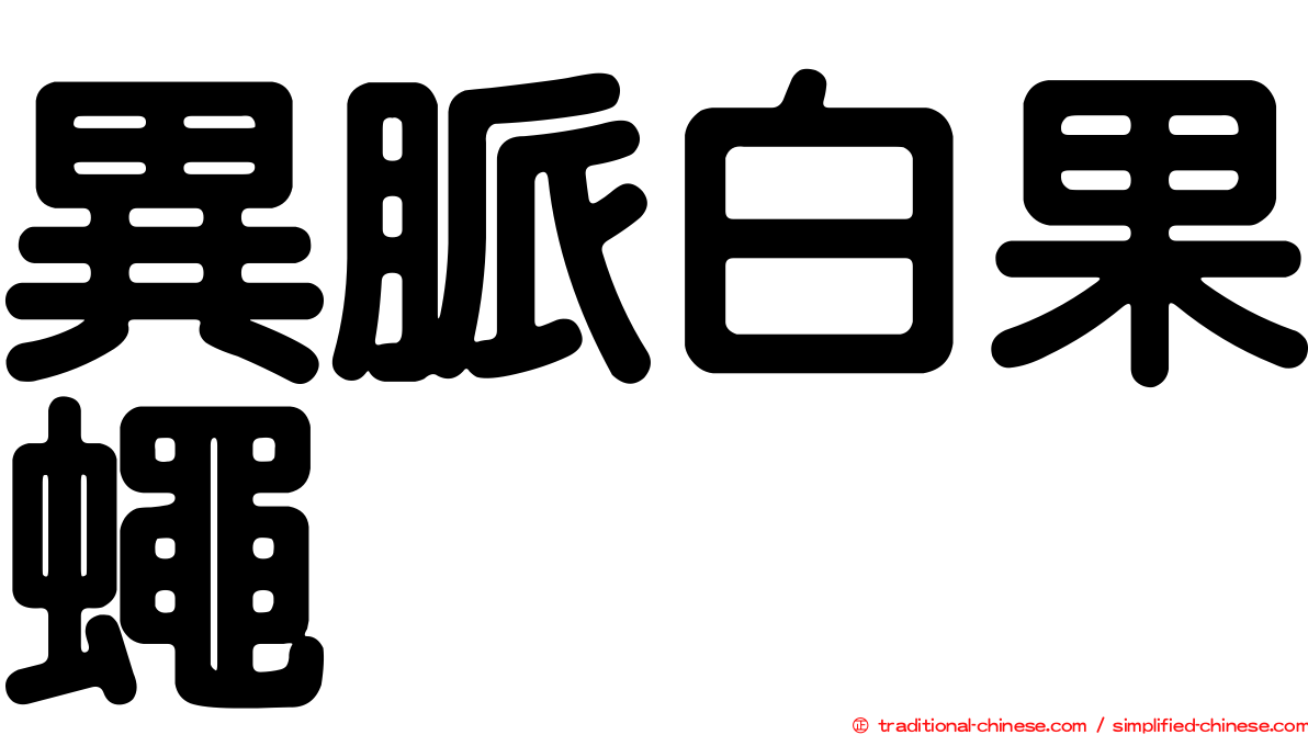 異脈白果蠅