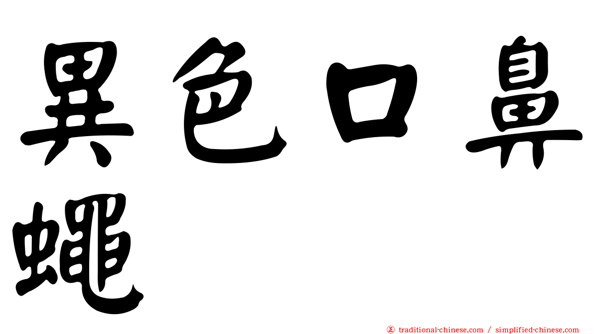 異色口鼻蠅