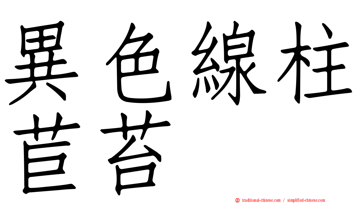 異色線柱苣苔