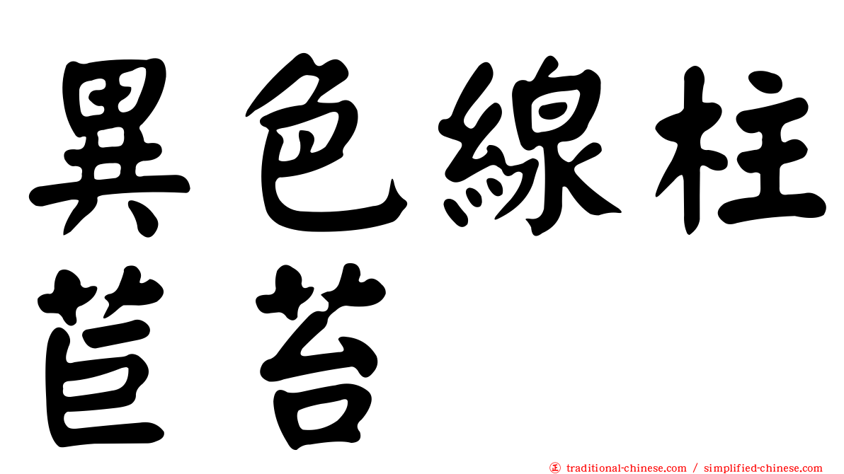 異色線柱苣苔