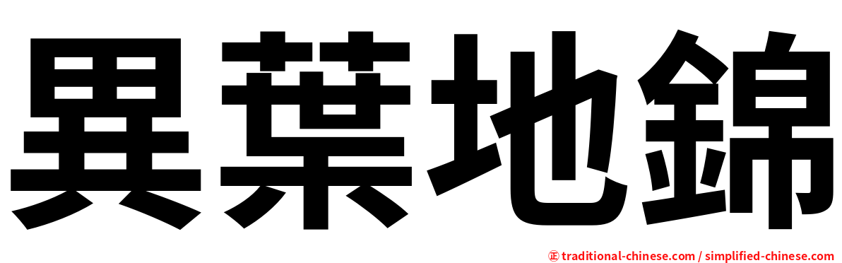 異葉地錦
