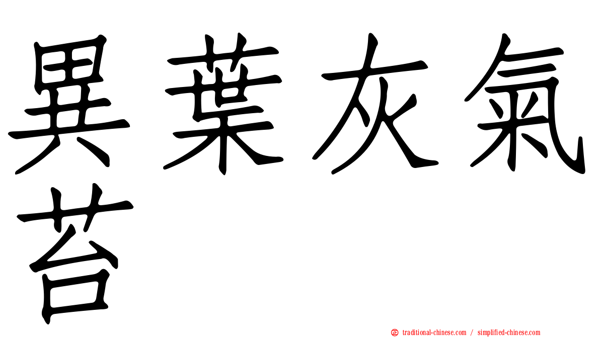 異葉灰氣苔