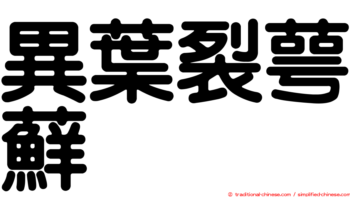 異葉裂萼蘚