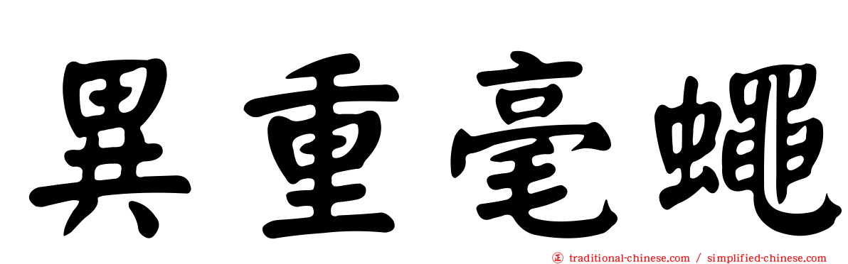 異重毫蠅