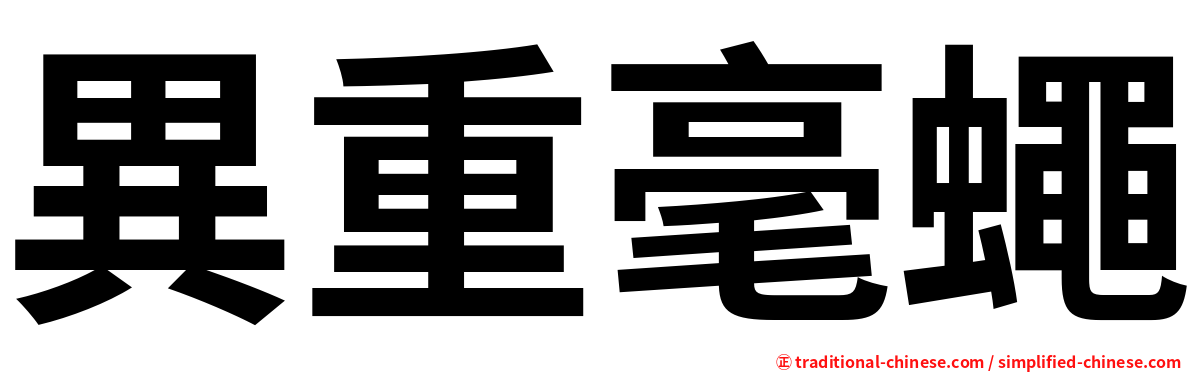 異重毫蠅