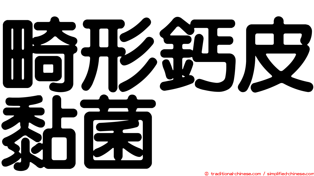 畸形鈣皮黏菌