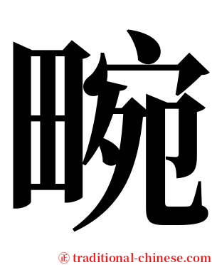 畹 serif font