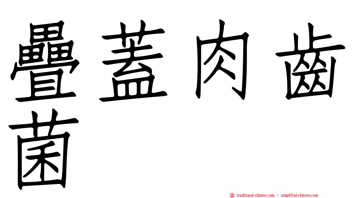 疊蓋肉齒菌