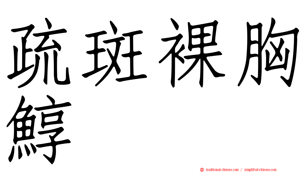 疏斑裸胸鯙