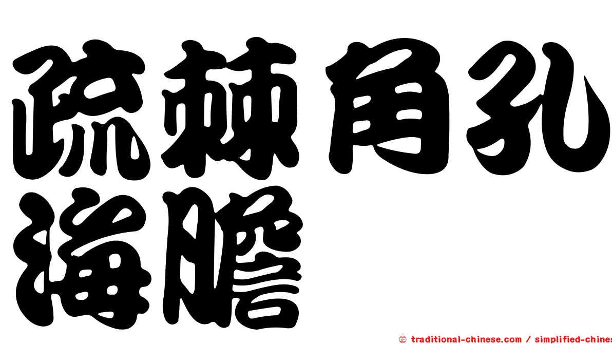 疏棘角孔海膽