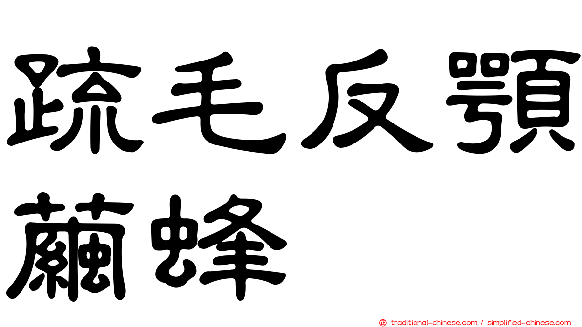 疏毛反顎繭蜂