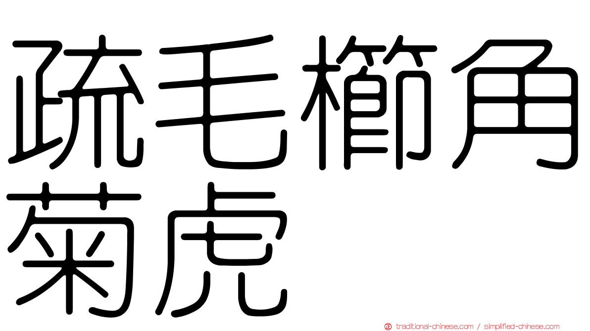 疏毛櫛角菊虎
