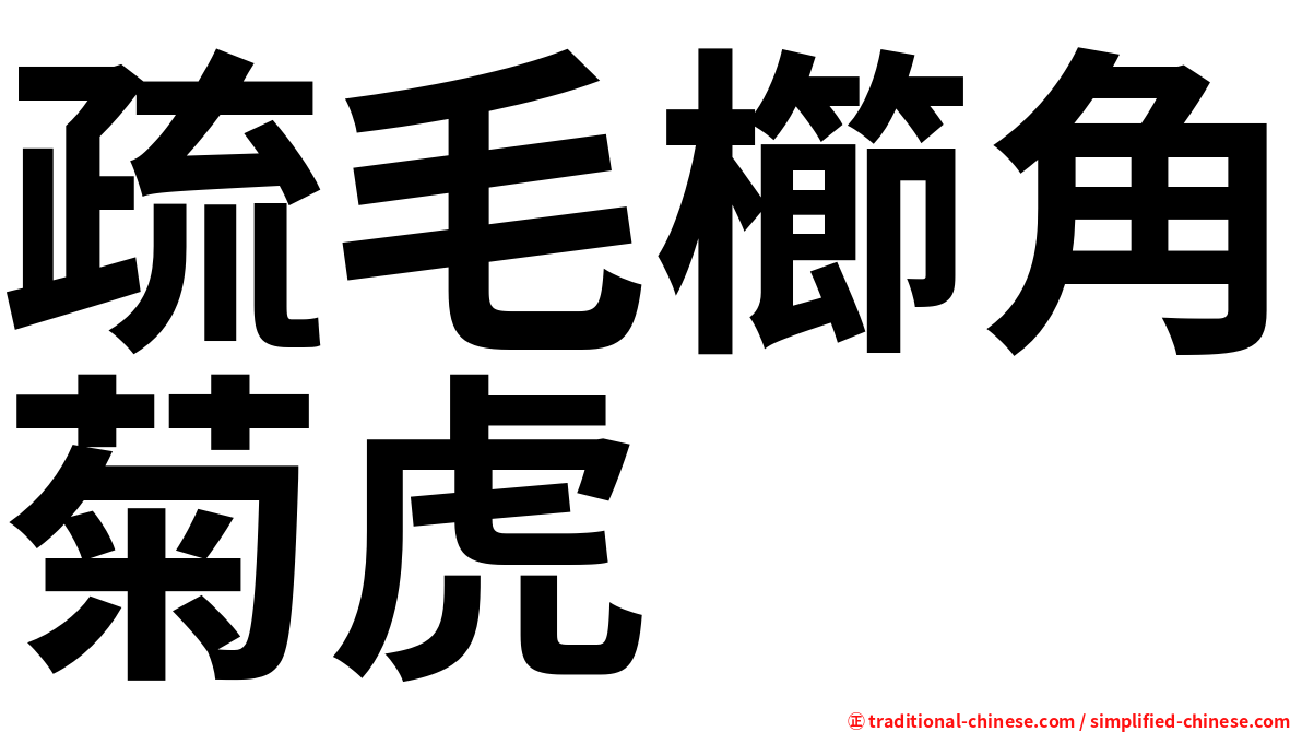 疏毛櫛角菊虎