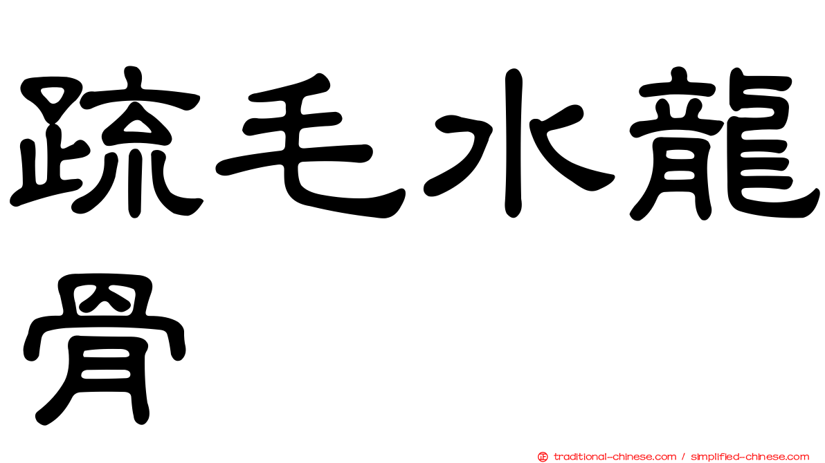 疏毛水龍骨