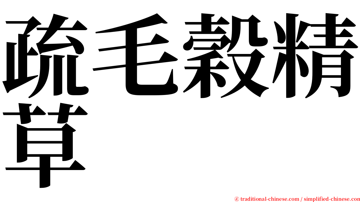 疏毛穀精草 serif font