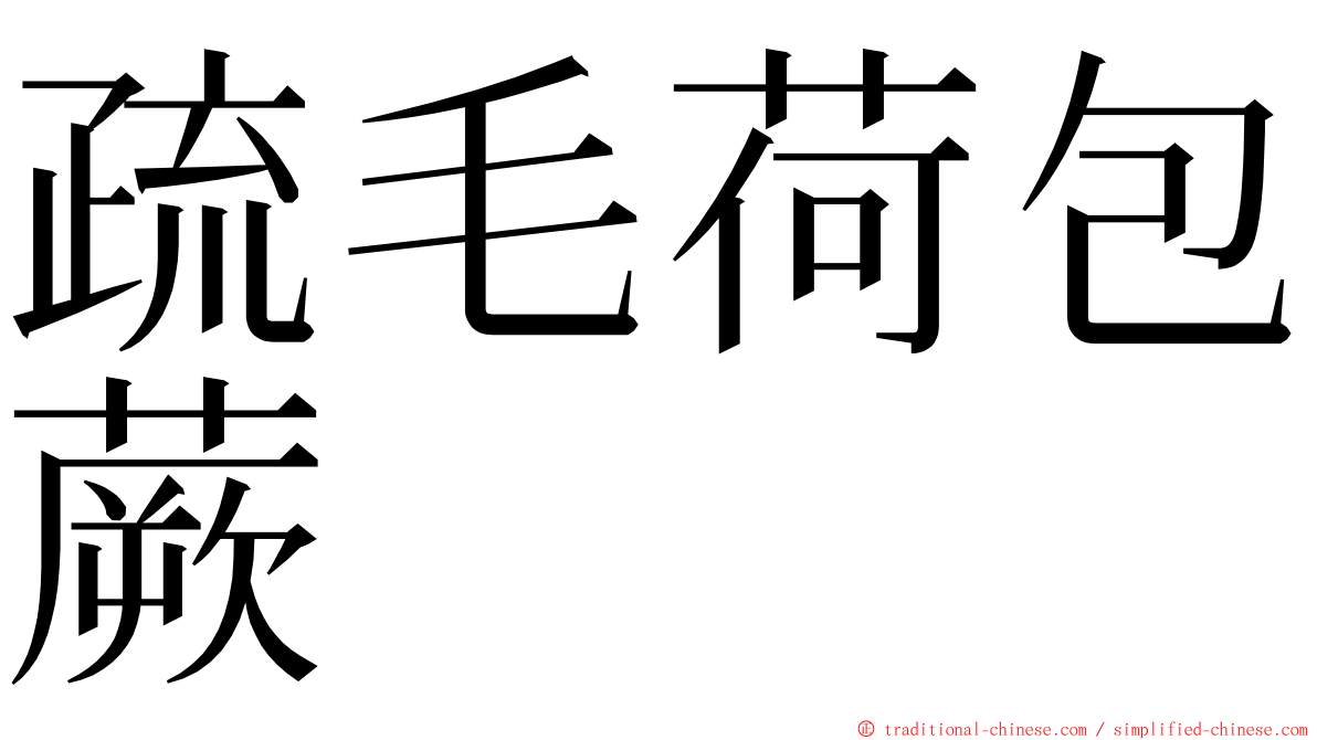 疏毛荷包蕨 ming font