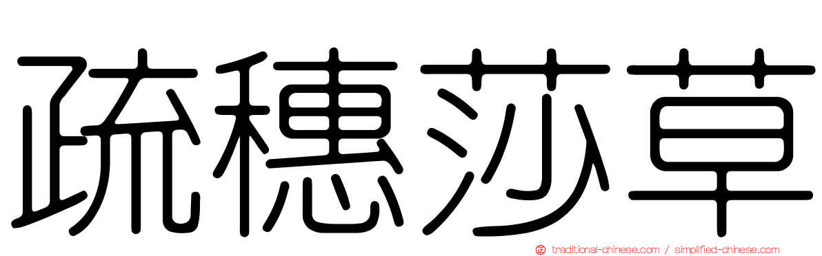 疏穗莎草