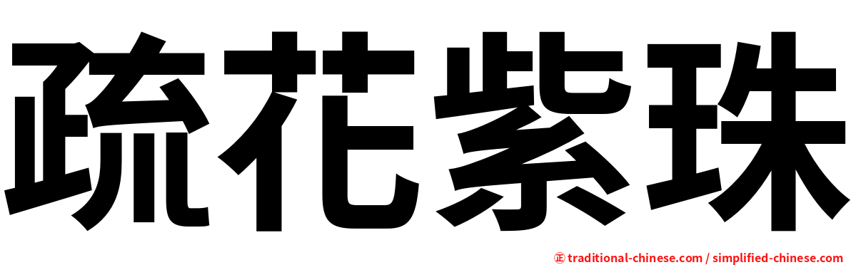 疏花紫珠