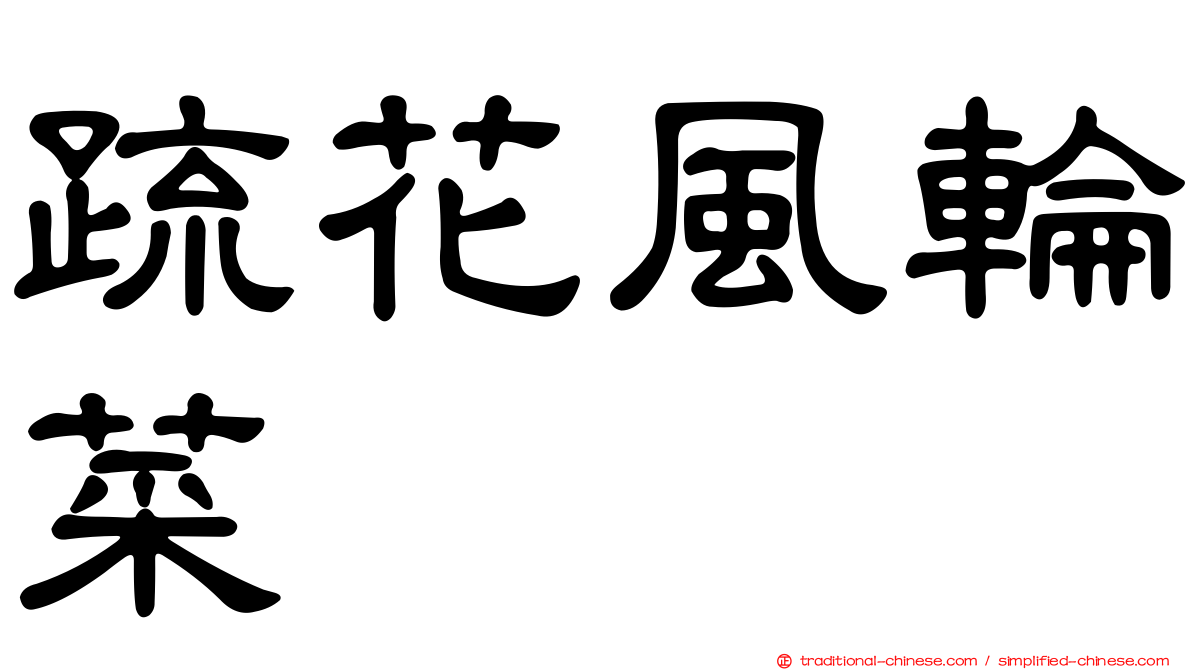疏花風輪菜