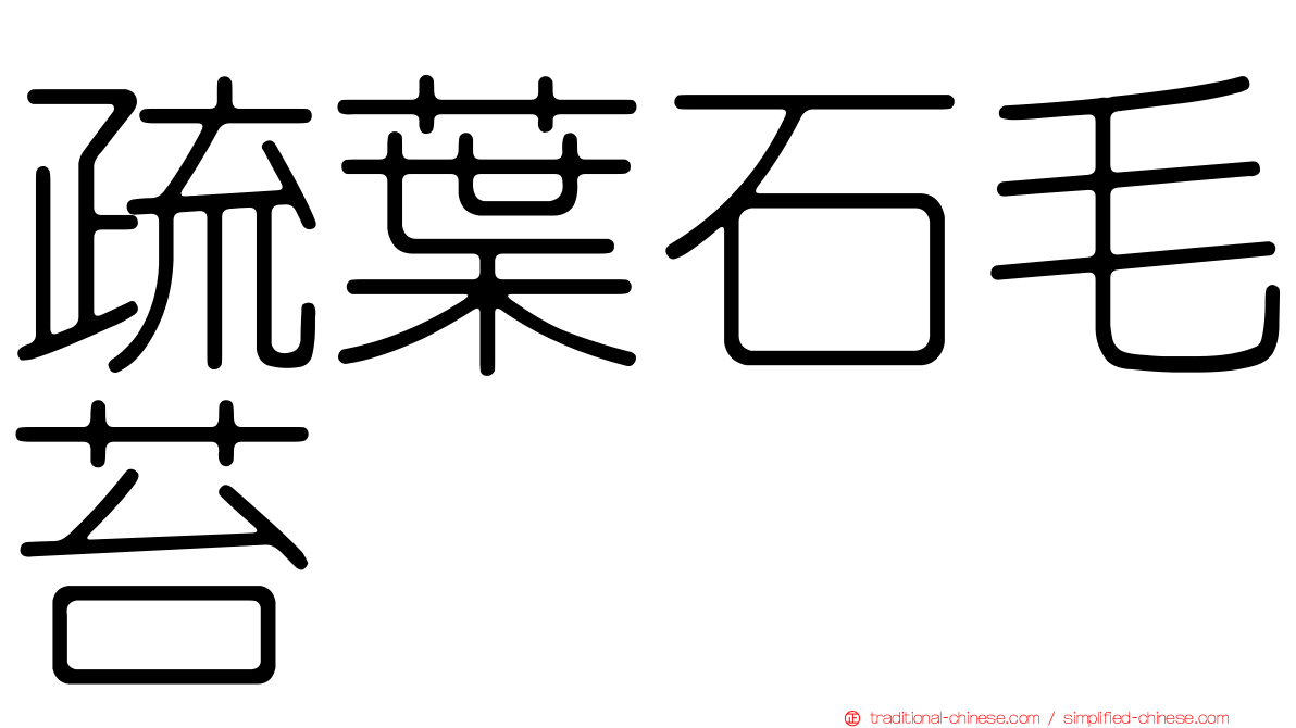 疏葉石毛苔