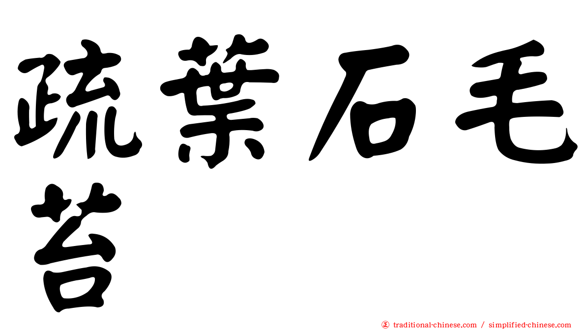 疏葉石毛苔