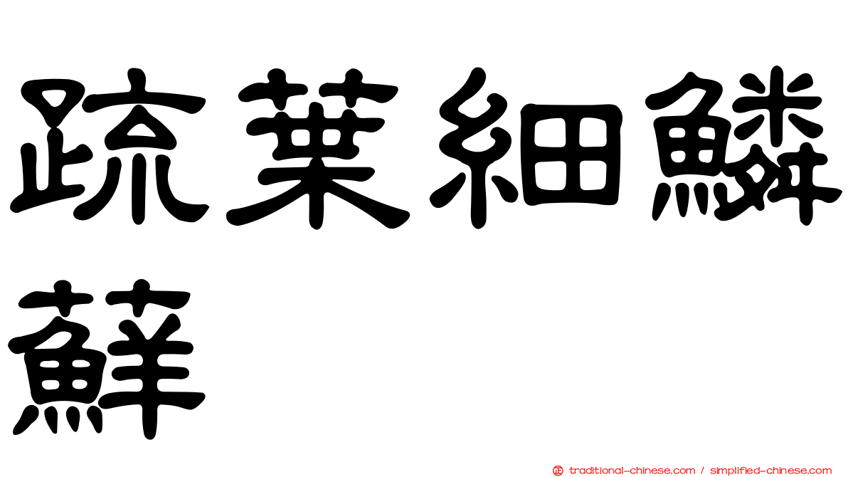 疏葉細鱗蘚