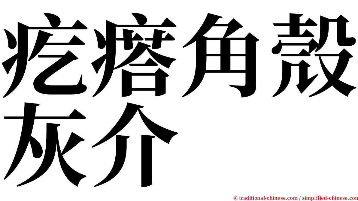 疙瘩角殼灰介 serif font
