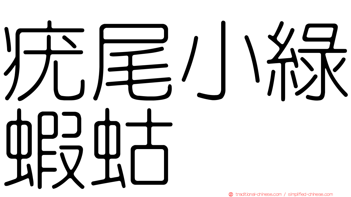 疣尾小綠蝦蛄