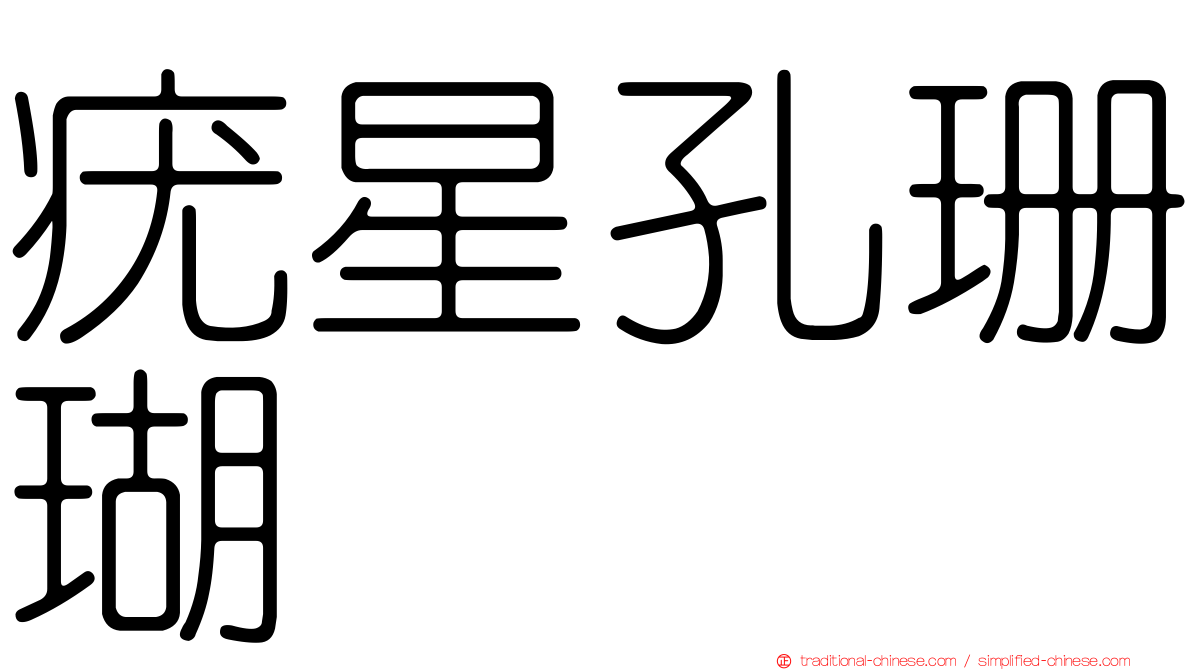疣星孔珊瑚